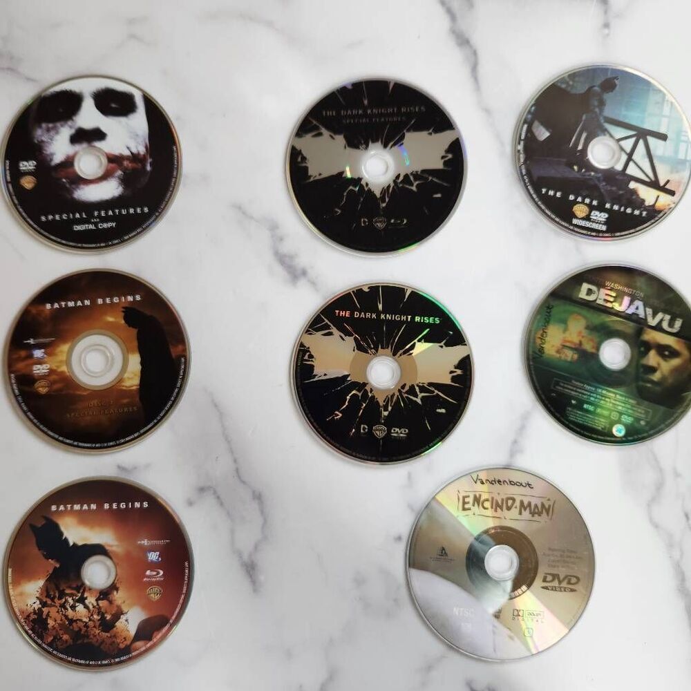 Batman Begins Dark Knight Rises DVD bundle movie disc Encino Man Dejavu film